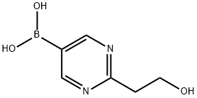 2-(2-Hydroxyethyl)pyrimidine-5-boronic acid Struktur