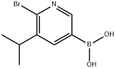 6-Bromo-5-(iso-propyl)pyridine-3-boronic acid 化学構造式