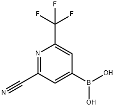 2-Cyano-6-(trifluoromethyl)pyridine-4-boronic acid Structure