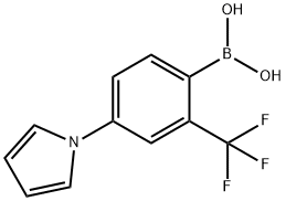 2-Trifluoromethyl-4-(1H-pyrrol-1-yl)phenylboronic acid,2225178-47-0,结构式