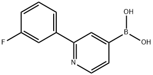 2-(3-Fluorophenyl)pyridine-4-boronic acid 化学構造式