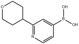 (2-(tetrahydro-2H-pyran-4-yl)pyridin-4-yl)boronic acid Structure