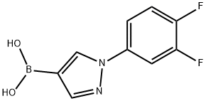 1-(3,4-Difluorophenyl)-1H-pyrazole-4-boronic acid 化学構造式