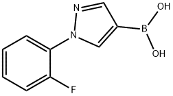 1-(2-Fluorophenyl)-1H-pyrazole-4-boronic acid 结构式