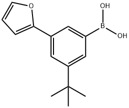 3-(tert-Butyl)-5-(2-furyl)phenylboronic acid Struktur