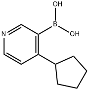 4-(Cyclopentyl)pyridine-3-boronic acid Struktur