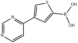 4-(Pyrimidin-4-yl)thiophene-2-boronic acid Structure
