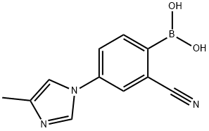 2-Cyano-4-(4-methylimidazol-1-yl)phenylboronic acid Structure