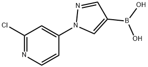 1-(2-Chloro-4-pyridyl)-1H-pyrazole-4-boronic acid,2225181-14-4,结构式