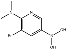 5-Bromo-6-(dimethylamino)pyridine-3-boronic acid Struktur