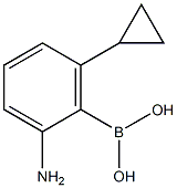 2-Amino-6-cyclopropylphenylboronic acid,2225181-59-7,结构式