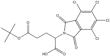 5-(tert-butoxy)-5-oxo-2-(4,5,6,7-tetrachloro-1,3-dioxoisoindolin-2-yl)pentanoic acid 化学構造式