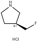 (3S)-3-(fluoromethyl)pyrrolidine hydrochloride Structure
