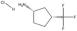 (1S,3R)-3-(trifluoromethyl)cyclopentan-1-amine hydrochloride Structure