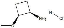 (1R,2S)-2-methoxycyclobutan-1-amine hydrochloride Struktur