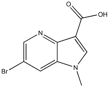 6-bromo-1-methyl-1H-pyrrolo[3,2-b]pyridine-3-carboxylic acid 结构式