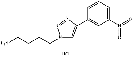 4-[4-(3-nitrophenyl)-1H-1,2,3-triazol-1-yl]butan-1-amine hydrochloride Struktur