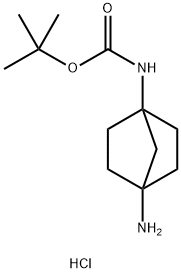 tert-butyl N-{4-aminobicyclo[2.2.1]heptan-1-yl}carbamate hydrochloride Struktur