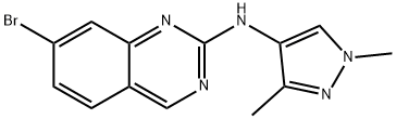 2-Quinazolinamine, 7-bromo-N-(1,3-dimethyl-1H-pyrazol-4-yl)- Struktur
