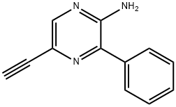 5-Ethynyl-3-phenylpyrazin-2-amine 化学構造式