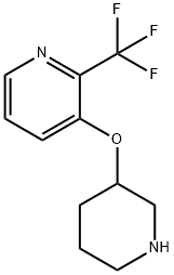 3-(piperidin-3-yloxy)-2-(trifluoromethyl)pyridine 化学構造式