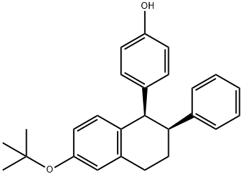 4-(6-(tert-butoxy)-2-phenyl-1,2,3,4-tetrahydronaphthalen-1-yl)phenol Structure