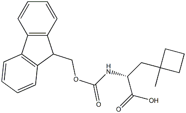 (2R)-2-({[(9H-fluoren-9-yl)methoxy]carbonyl}amino)-3-(1-methylcyclobutyl)propanoic acid Structure