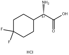 (S)-2-氨基-2-(4,4-二氟环己基)乙酸盐酸盐, 2231665-41-9, 结构式