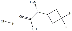 (2R)-2-amino-2-(3,3-difluorocyclobutyl)acetic acid hydrochloride Structure