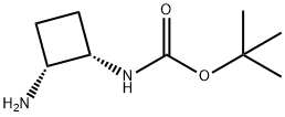 tert-butyl N-[(1S,2R)-2-aminocyclobutyl]carbamate 结构式