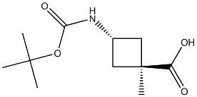 trans-3-{[(tert-butoxy)carbonyl]amino}-1-methylcyclobutane-1-carboxylic acid,2231666-55-8,结构式