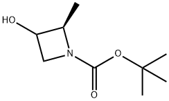 tert-butyl (2R)-3-hydroxy-2-methylazetidine-1-carboxylate 结构式