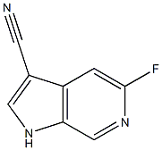 5-fluoro-1H-pyrrolo[2,3-c]pyridine-3-carbonitrile 结构式