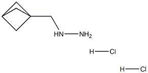 {bicyclo[1.1.1]pentan-1-ylmethyl}hydrazine dihydrochloride Struktur