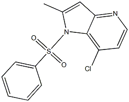 1-(benzenesulfonyl)-7-chloro-2-methyl-1H-pyrrolo[3,2-b]pyridine Structure