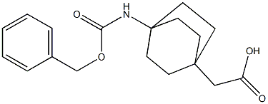 2-(4-{[(benzyloxy)carbonyl]amino}bicyclo[2.2.2]octan-1-yl)acetic acid 化学構造式