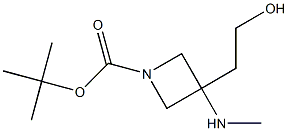 tert-butyl 3-(2-hydroxyethyl)-3-(methylamino)azetidine-1-carboxylate Struktur
