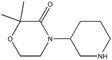 2,2-dimethyl-4-(piperidin-3-yl)morpholin-3-one Struktur