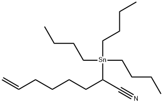 2-(tributylstannyl)oct-7-enenitrile Structure