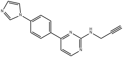 4-[4-(1H-Imidazol-1-yl)phenyl]-N-2-propyn-1-yl-2-pyrimidinamine Struktur