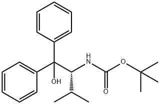 (R)-tert-butyl 1-hydroxy-3-methyl-1,1-diphenylbutan-2-ylcarbamate,223906-36-3,结构式