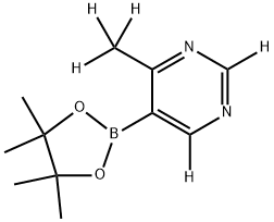 4-(methyl-d3)-5-(4,4,5,5-tetramethyl-1,3,2-dioxaborolan-2-yl)pyrimidine-2,6-d2 Structure