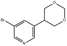 3-bromo-5-(1,3-dioxan-5-yl)pyridine Struktur