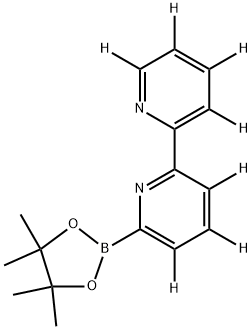 6-(4,4,5,5-tetramethyl-1,3,2-dioxaborolan-2-yl)-2,2'-bipyridine-3,3',4,4',5,5',6'-d7 Struktur