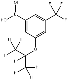 (3-((propan-2-yl-d7)oxy)-5-(trifluoromethyl)phenyl)boronic acid Struktur