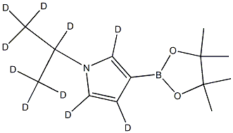 1-(propan-2-yl-d7)-3-(4,4,5,5-tetramethyl-1,3,2-dioxaborolan-2-yl)-1H-pyrrole-2,4,5-d3 化学構造式