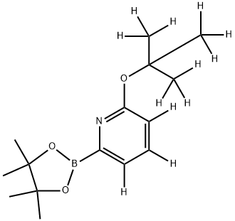 2-((2-(methyl-d3)propan-2-yl-1,1,1,3,3,3-d6)oxy)-6-(4,4,5,5-tetramethyl-1,3,2-dioxaborolan-2-yl)pyridine-3,4,5-d3 结构式