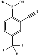 (2-cyano-4-(methyl-d3)phenyl)boronic acid Struktur