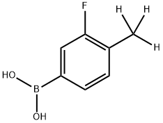 (3-fluoro-4-(methyl-d3)phenyl)boronic acid Struktur