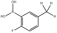 (2-fluoro-5-(methyl-d3)phenyl)boronic acid 结构式